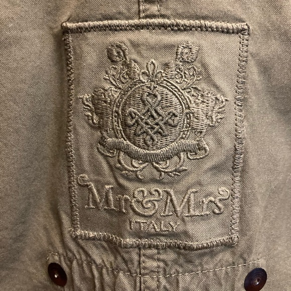 Nearly New MR & MRS ITALY Green Quilted Parka w/ Fur Hood, size S - Picture 5 of 9